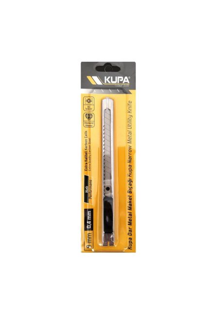 Dar Metal Paslanmaz Maket Bıçağı, kaliteli ve ergonomik yapı 9mm