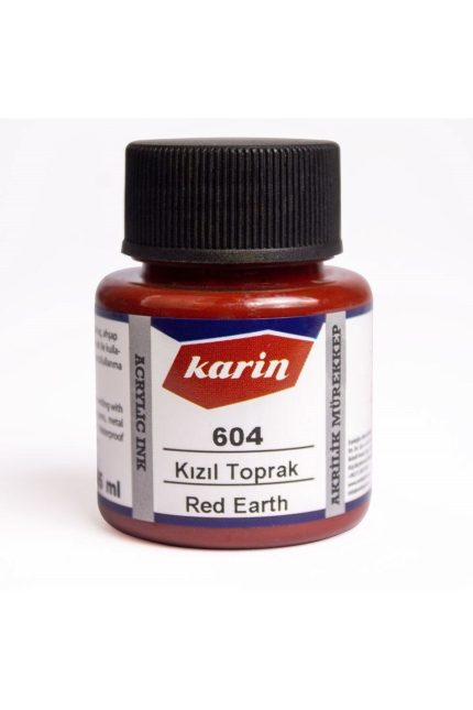 Hat Mürekkebi-kaligrafi Mürekkebi-akrilik Mürekkep Kızıl Toprak 604-45ml