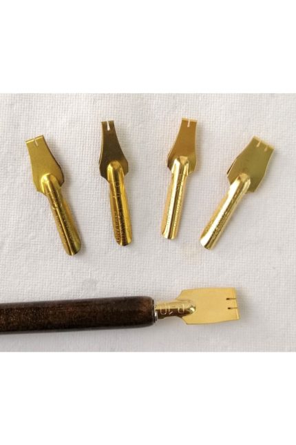Calligraphy Nib Leonardt Poster Nib (5 Nibs And Brown Handle)