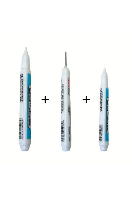 Marker Seti 3'lü Beyaz, Hızlı Kuruyan, Su Geçirmez ve Uzun Ömürlü, Cam, Deri, Ahşap, Metal Yüzeyler