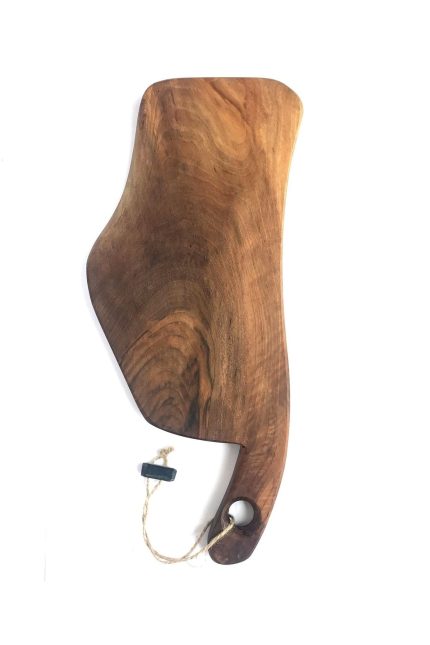 Doğal Ceviz Ağacı Kesme Tahtası Satır Formunda Özel Tasarım 40x16x2.0cm No:6