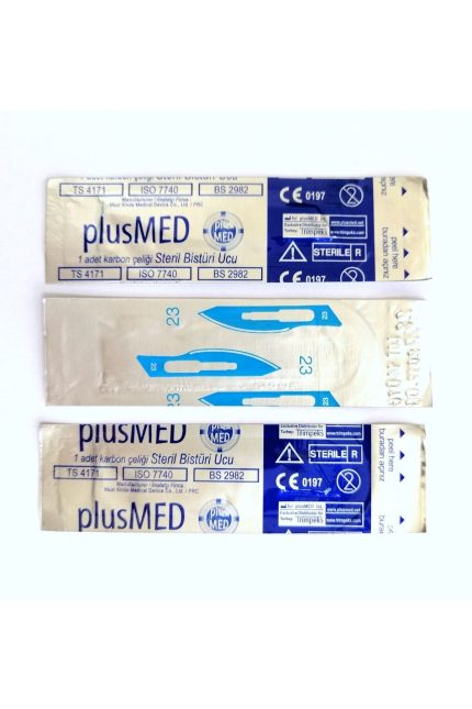 Bistüri Ucu 3 Adet Steril Karbon Çeliği (plusmed 1.kalite)