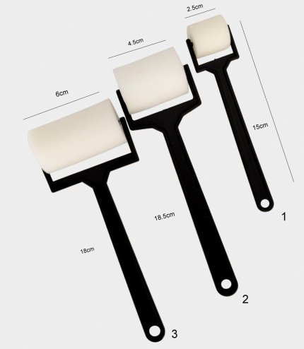 Sünger Rulo Set, yumuşak, geniş yüzeyler homojen zemin boyama 3'lü set