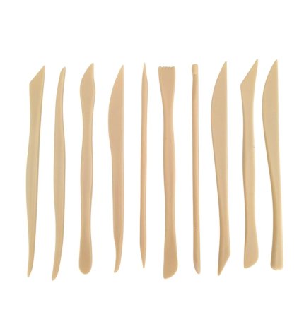 Samur 10'lu ebeşuar seti, şekillendirici, çömlekçilik, kil, modelaj, seramik modelleme-10 parça