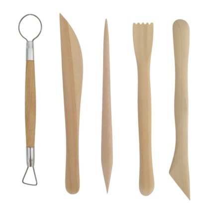 Samur 5'li Küçük Ahşap Ebeşuar Seti, kil şekillendirme, modelaj kalemi, heykel, hobi işleri