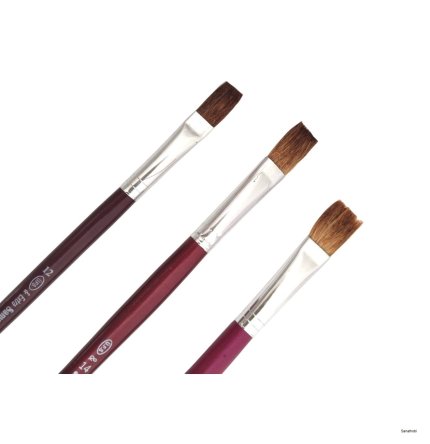 Samur 5'li Akrilik ve Yağlı Boya Fırça Seti, Düz Kesik, Akrilik Boya, Resim fırça, Midilli Kılı-No:2-10