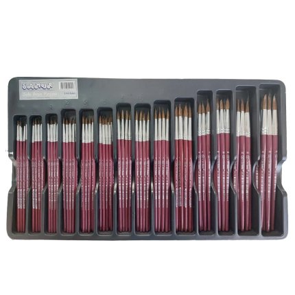 Samur 14'lü Sulu Boya, Akrilik Boya, Fırça Seti, Resim fırça, minyatür, Midilli Kılı Sivri Uç-No:0-12