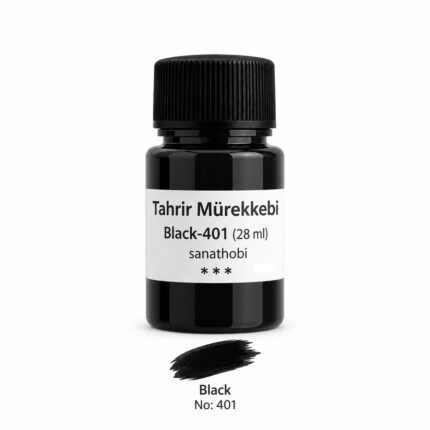 Tahrir black sır altı çini seramik boyası, üstün kalite, çini boyası siyah, kontür çizgi 401-28ml