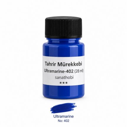 Tahrir ultramarine sır altı çini seramik boyası, üstün kalite, çini boyası, kontür çizgi 402-28ml